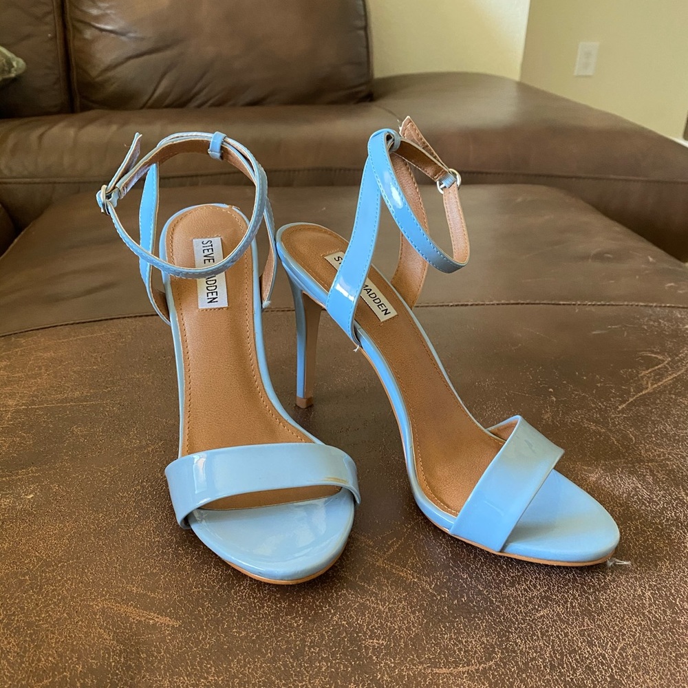 Light Blue Steve Madden Strappy Heels size 9.5